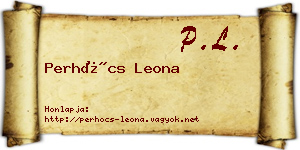 Perhócs Leona névjegykártya
